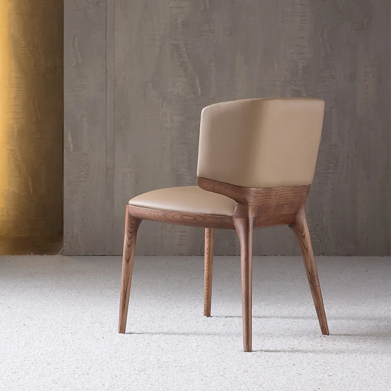 JP Modern Designer Solid Wood Dining Chair Simple photo 3