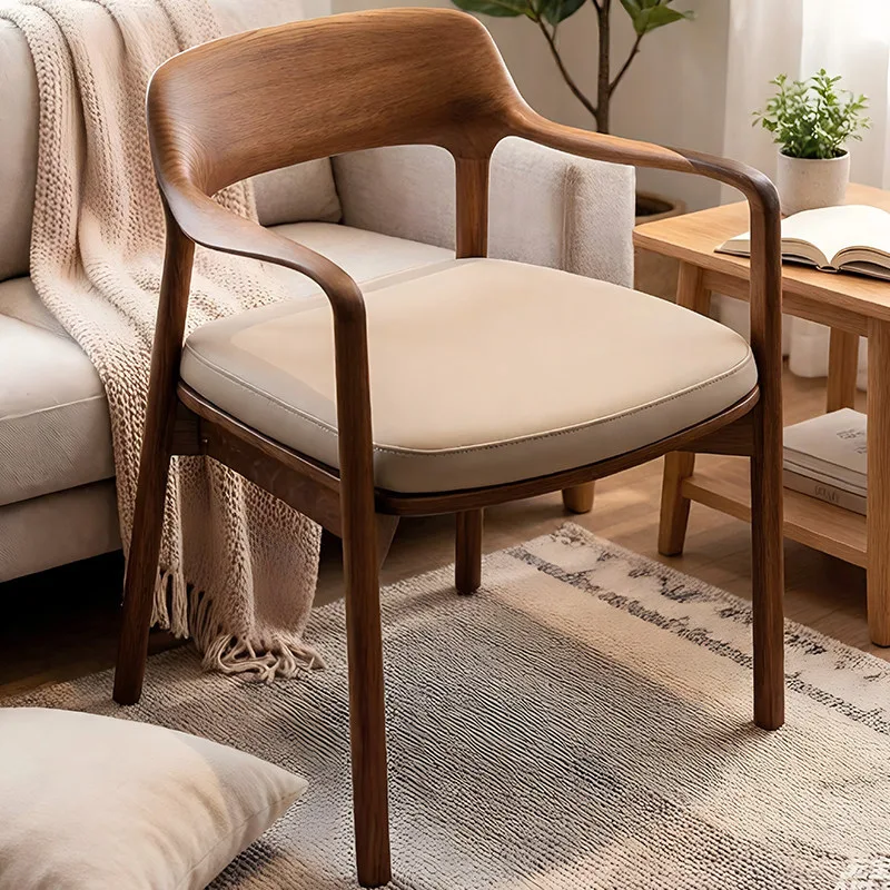 JP Modern Hotel Walnut Wood Chairs for