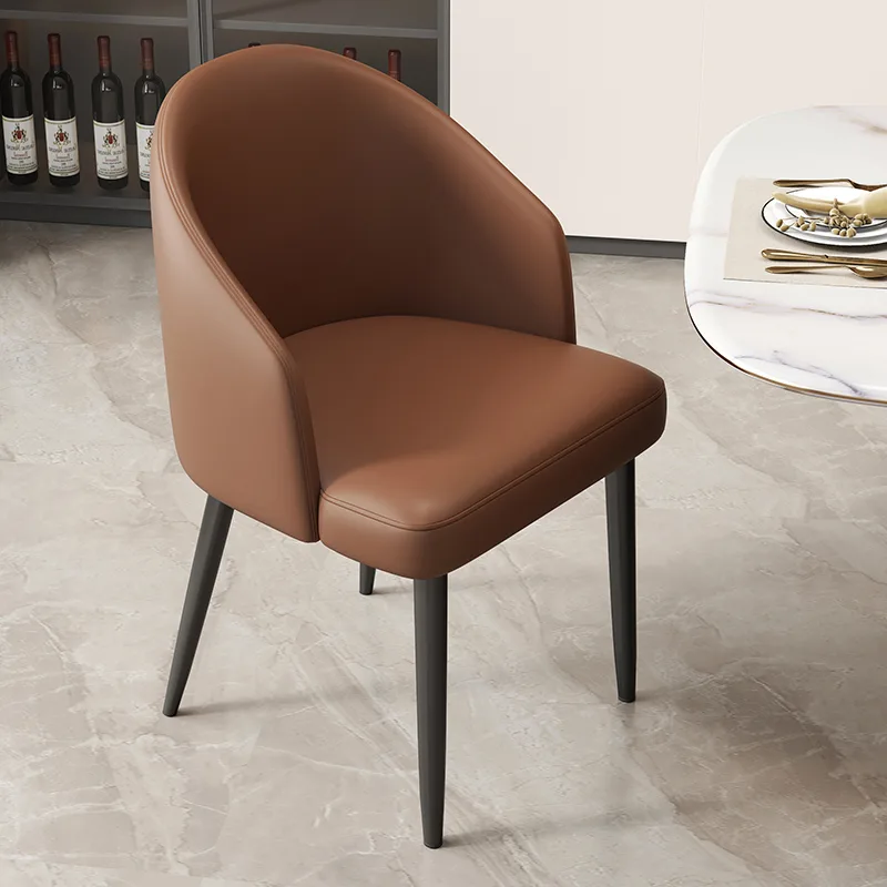 JP Modern Nordic Luxury Leather Dining Chair photo 2