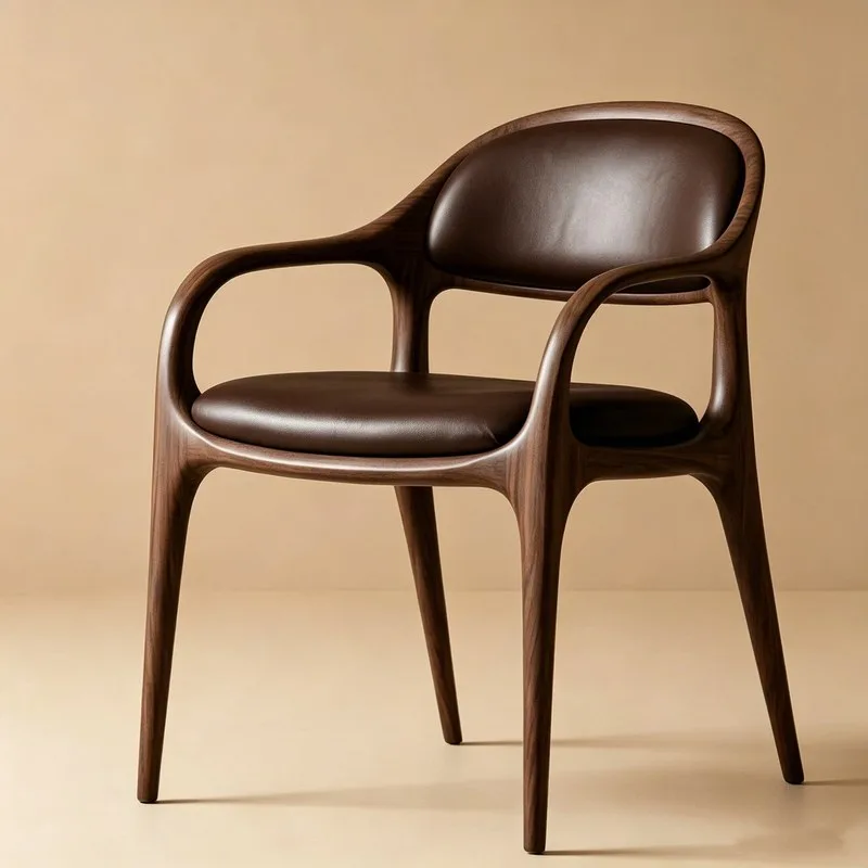 JP Modern Nordic Minimalist Solid Walnut Wood