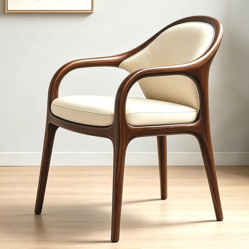 JP Modern Nordic Minimalist Style Solid Wood Walnut Color