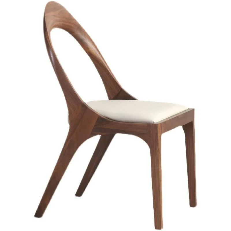 JP Modern Nordic Solid Wood Dining Chair with Armrest Home photo 3