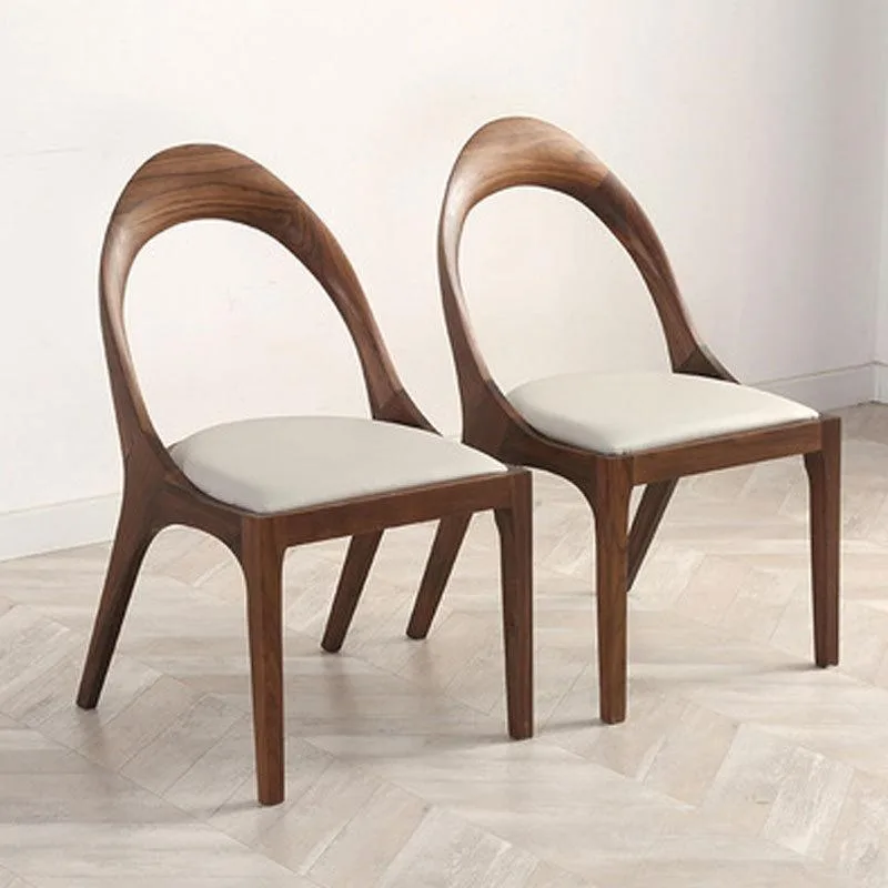 JP Modern Nordic Solid Wood Dining Chair with Armrest Home
