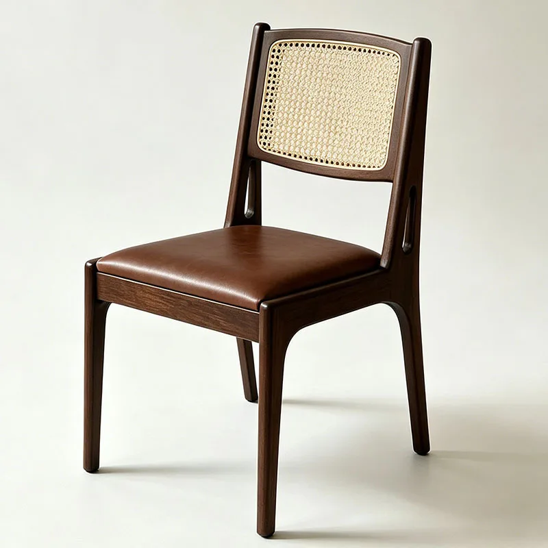JP Modern Rattan Wooden Curved Booth Seating