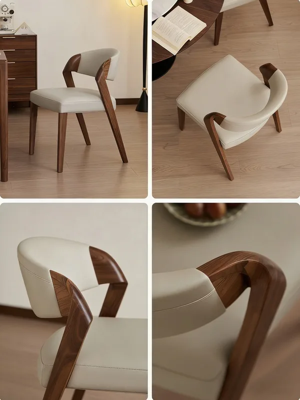 JP Modern Solid Ash Wood Dining Chair Luxury photo 3