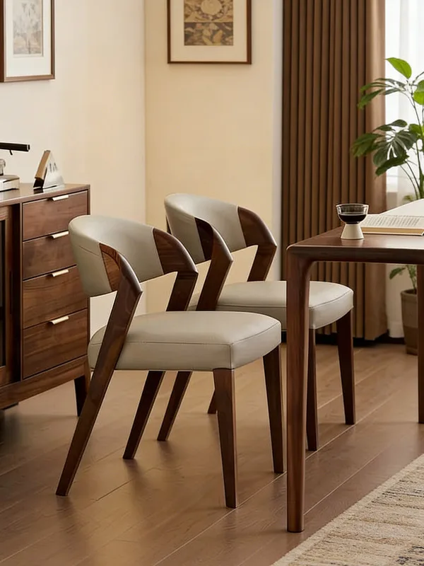 JP Modern Solid Ash Wood Dining Chair Luxury