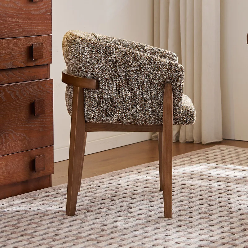 JP Modern Solid Wood Dining Chair Upholstered Fabric photo 3