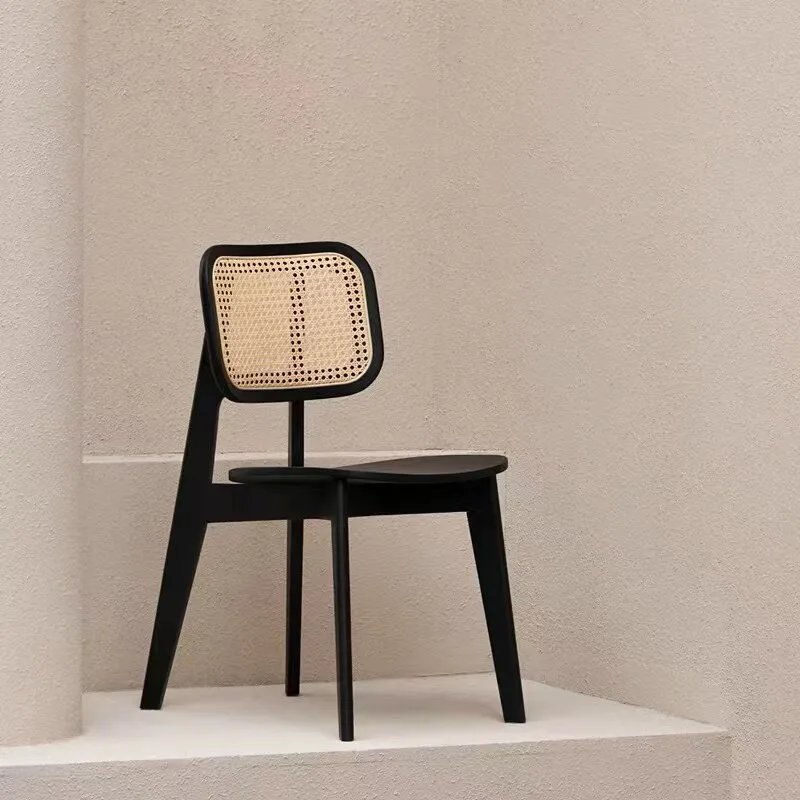JP Modern Vintage Solid Wood Cane Rattan