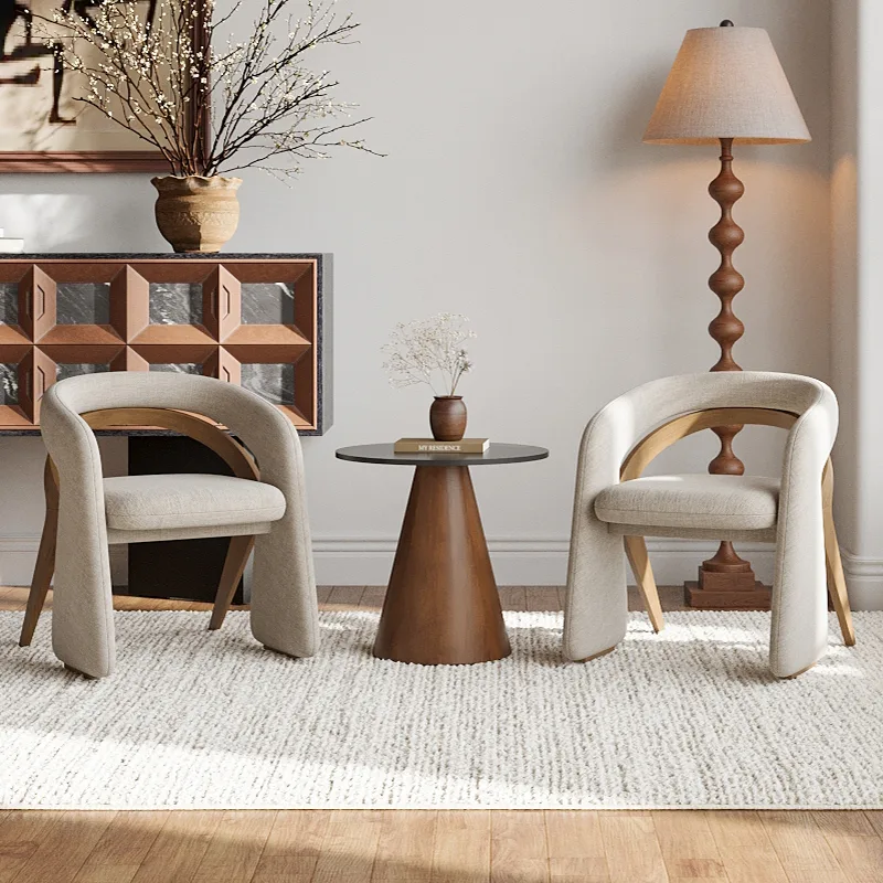JP New Italian Style Fabric Living Room Chair Nordic