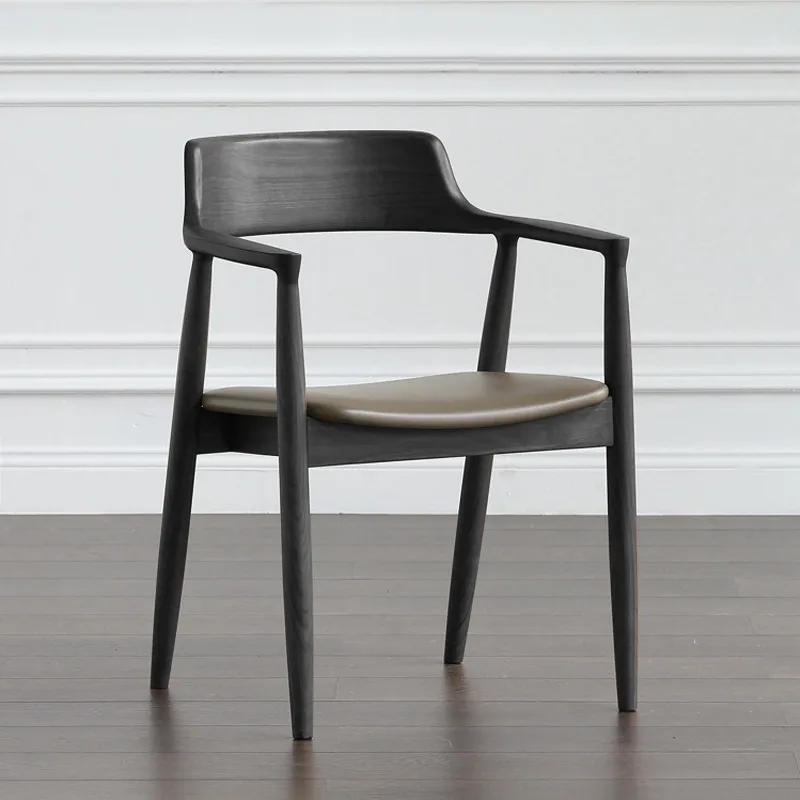 JP Nordic Black Solid Wood Dining Chair Hiroshima Ash photo 3