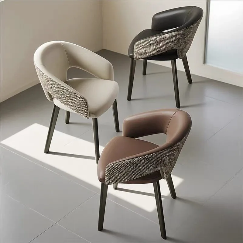JP Nordic Contemporary Beige Solid Wood Chair photo 3
