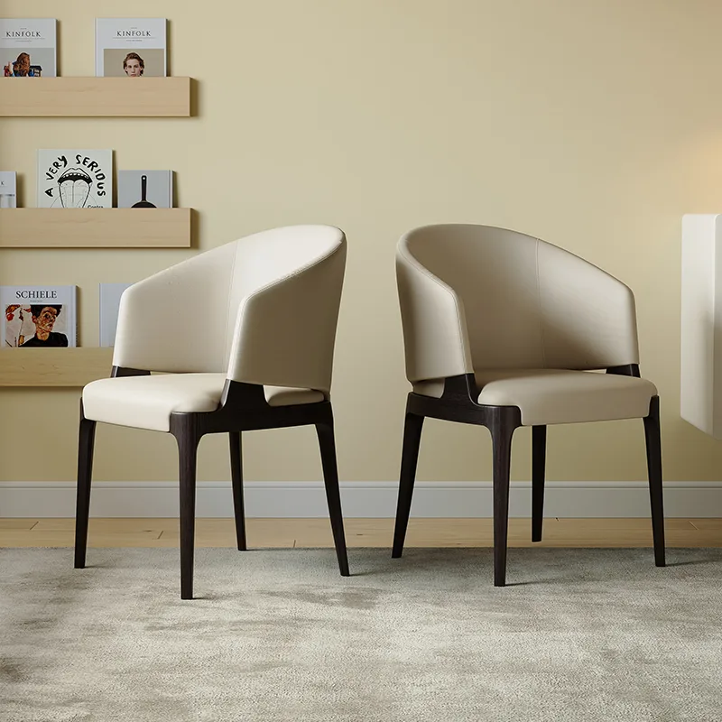 JP Nordic Light Luxury Modern Leather Dining