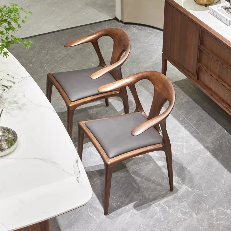 JP Nordic Minimalist Solid Wood Horn Back photo 3