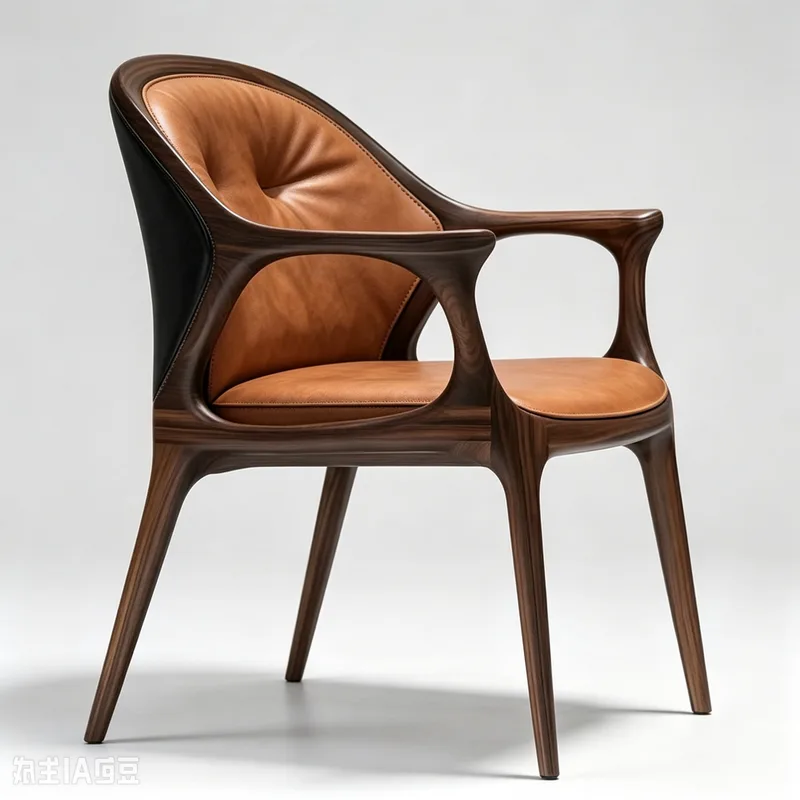 JP Nordic MinimalistWood Armchair Minimalist Home Solid photo 2
