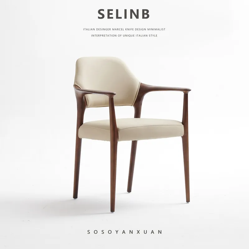 JP Nordic Modern Design Solid Wood Dining Chair photo 3