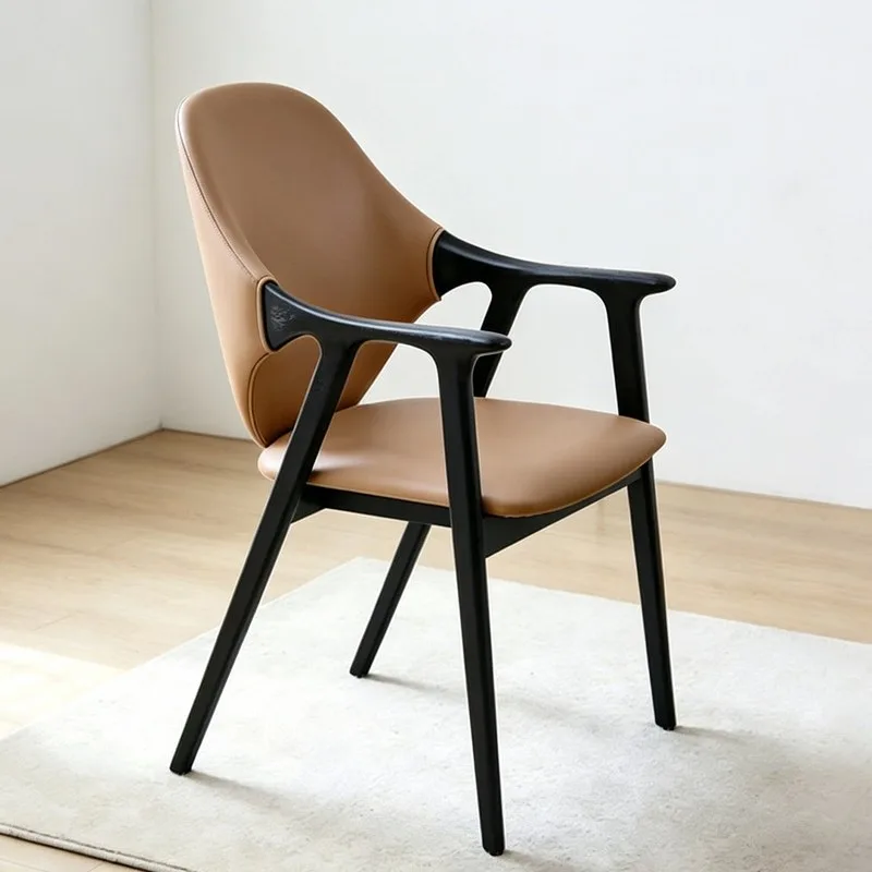 JP Nordic Modern Leather Upholstery Soft Armchair
