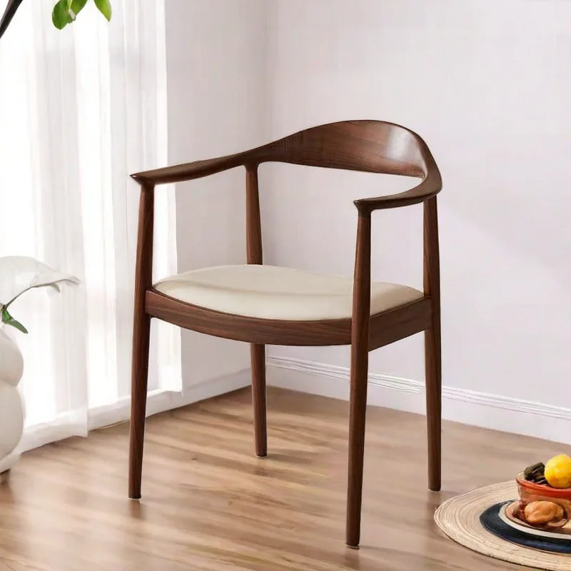 JP Nordic Modern Minimalist Solid Wood Dining Chairs with