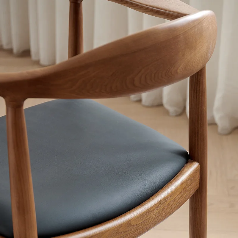 JP Nordic Modern Minimalist Solid Wood Leather Restaurant photo 3