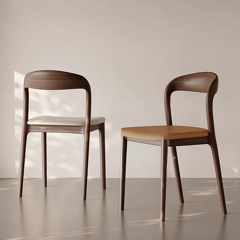 JP Nordic Modern Minimalist Solid Wood Leather Seat photo 2