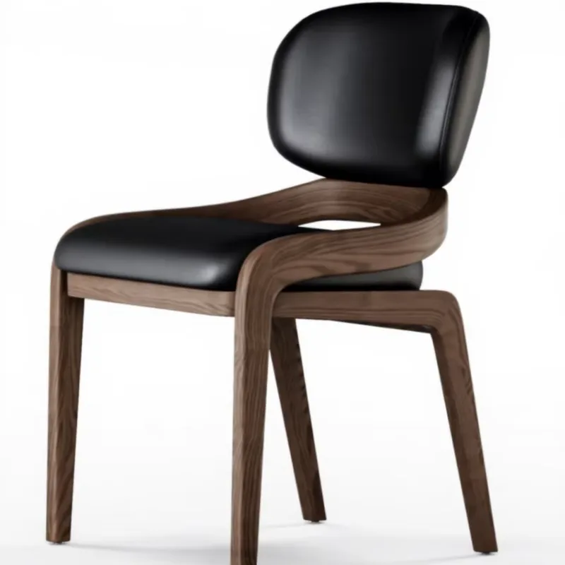JP Nordic Style Simple Black Leather Leisure