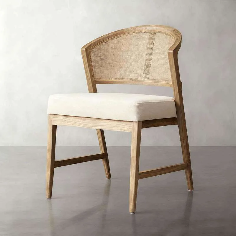 JP Nordic Style Solid Wood Dining Chair with Rattan photo 3