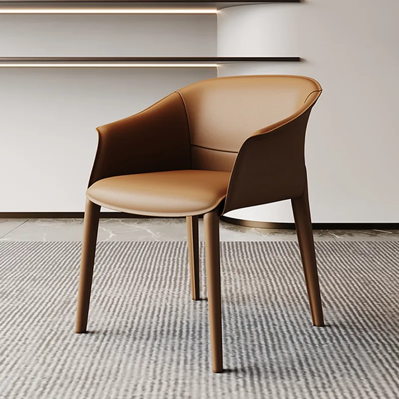 JP Saddle Leather Dining Chair Home Modern photo 2