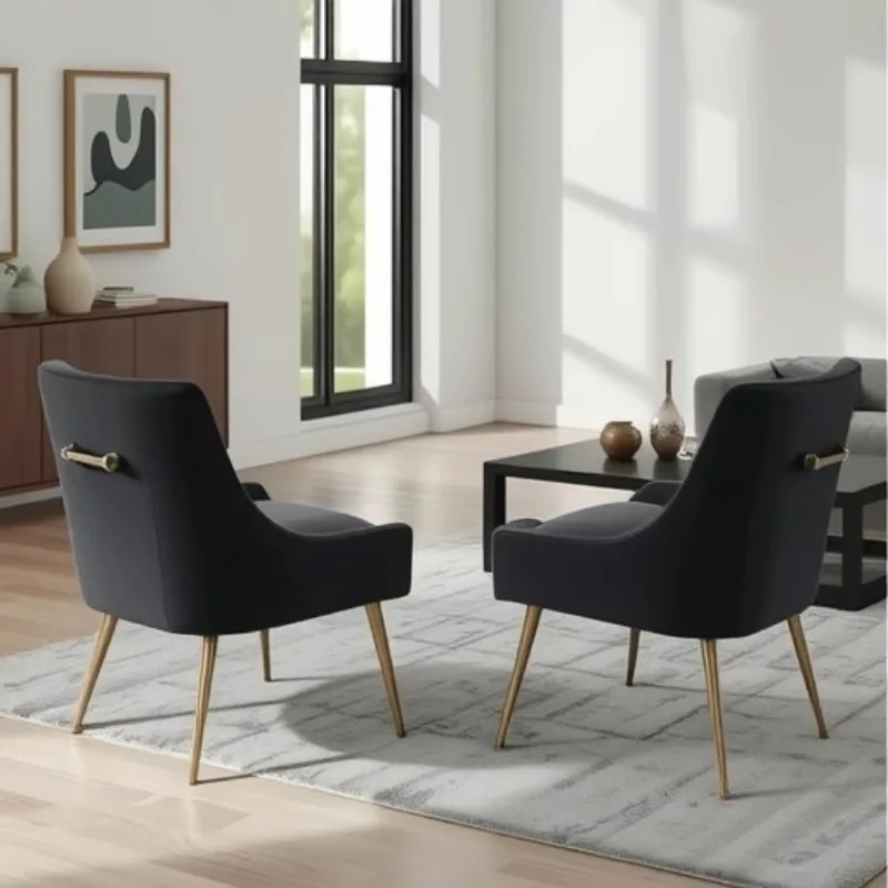 JP Simple Design Velvet Dining Chairs Modern photo 2