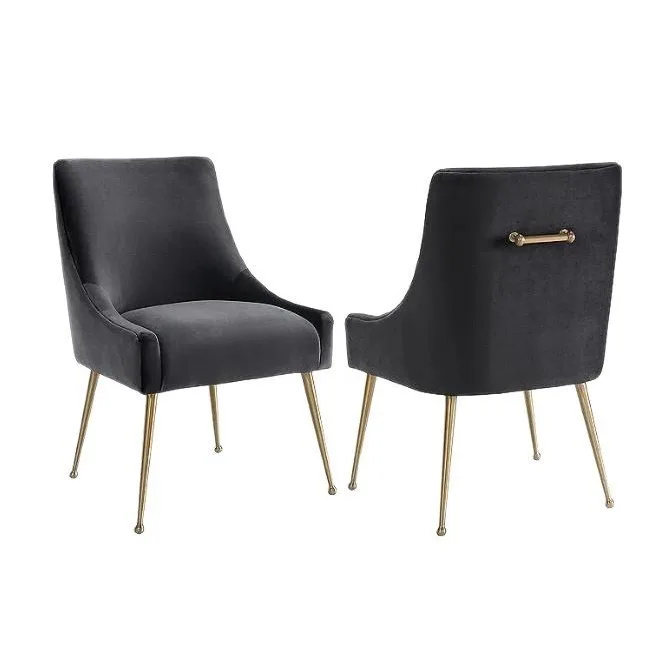 JP Simple Design Velvet Dining Chairs Modern