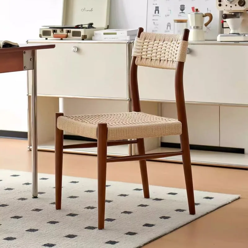 JP Solid Wood Dining Chair Simple Rope photo 2