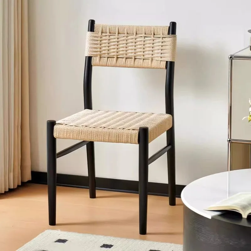 JP Solid Wood Dining Chair Simple Rope photo 3