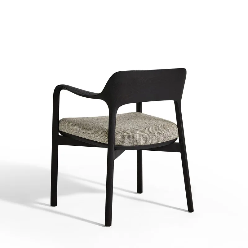 JP Solid Wood Dining Chair with Armrest photo 3