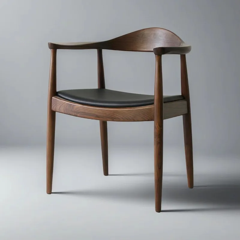 JP Wholesale Wooden Restaurant Chair Solid Walnut photo 2