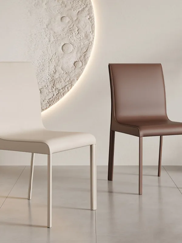 JP Italian Style Minimalist Saddle Leather Dining photo 2
