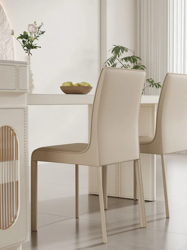 JP Italian Style Minimalist Saddle Leather Dining photo 3