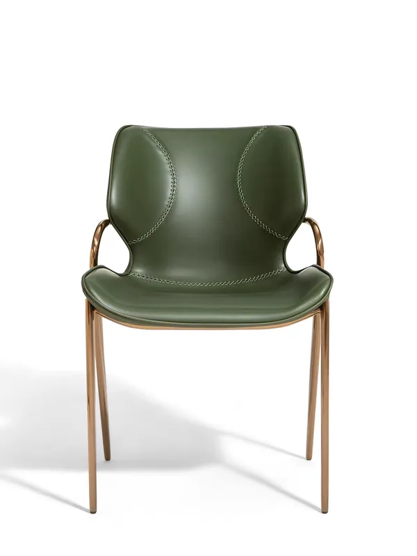 JP Modern Minimalist Dining Chair Saddle Leather photo 3