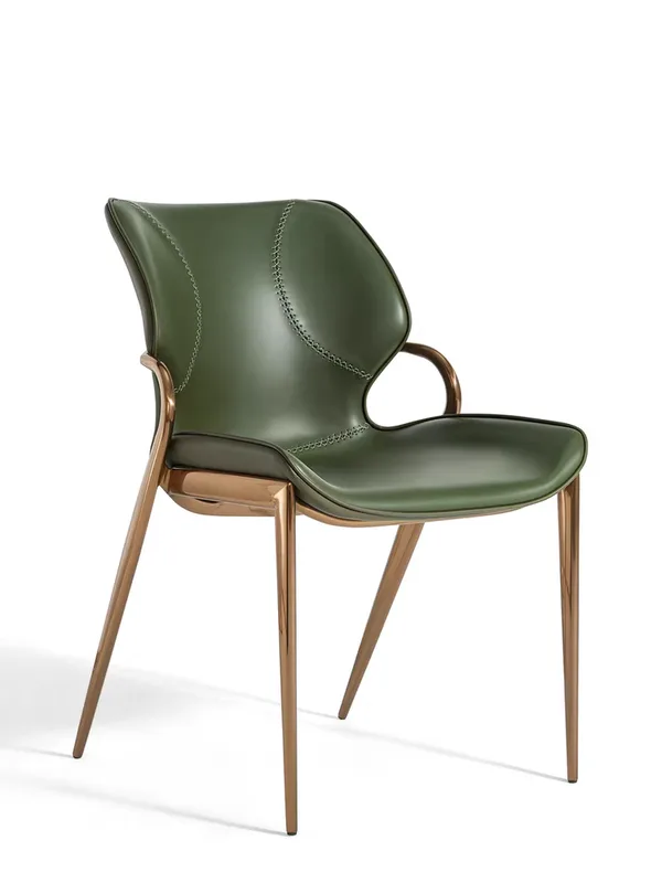 JP Modern Minimalist Dining Chair Saddle Leather