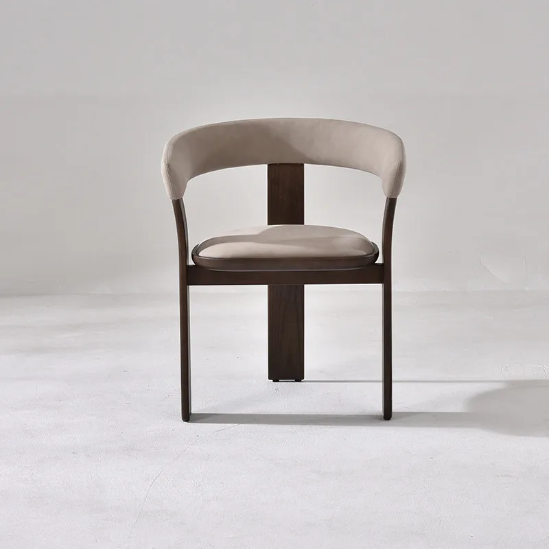 JP Modern Designer Solid Wood Dining Chair with Armrest